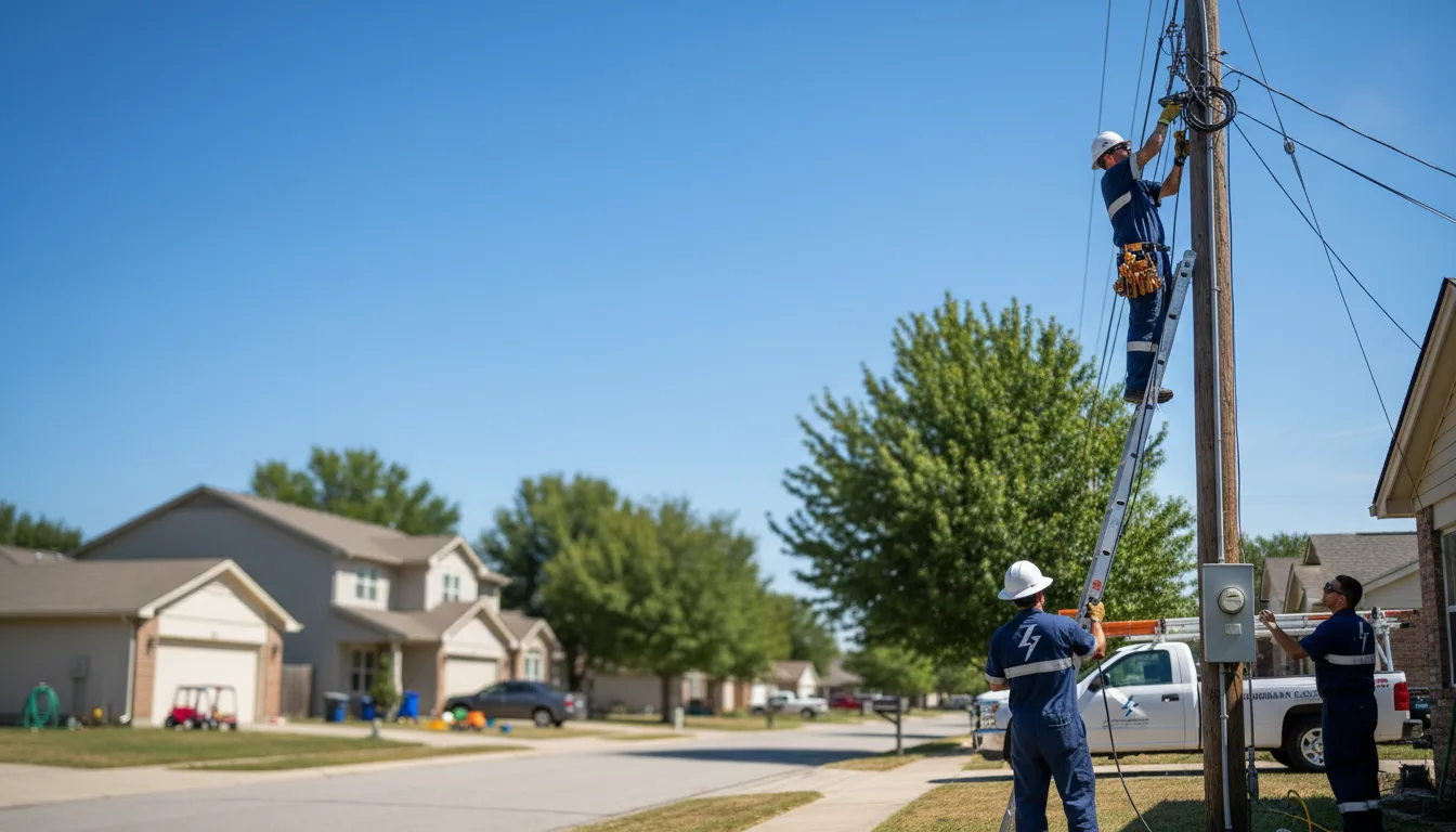 Residential electrician providing installation services in Boyd, TX
